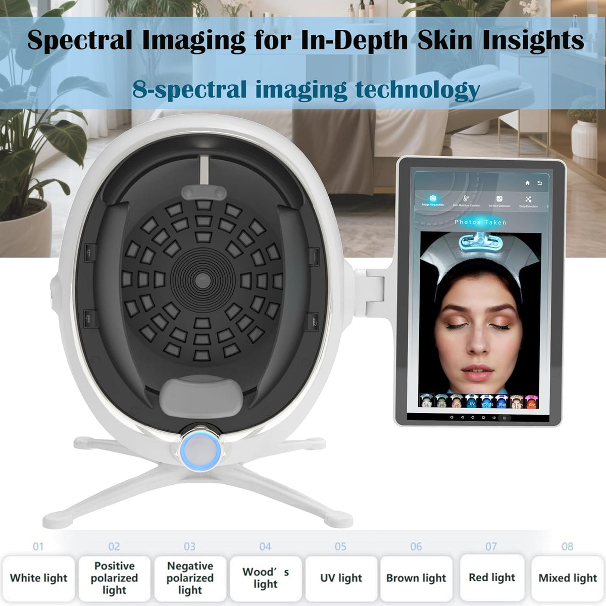Skin Analysis Machine Professional Facial – AI Imaging 13.3-Inch, Facial Diagnostic Tool for Salons