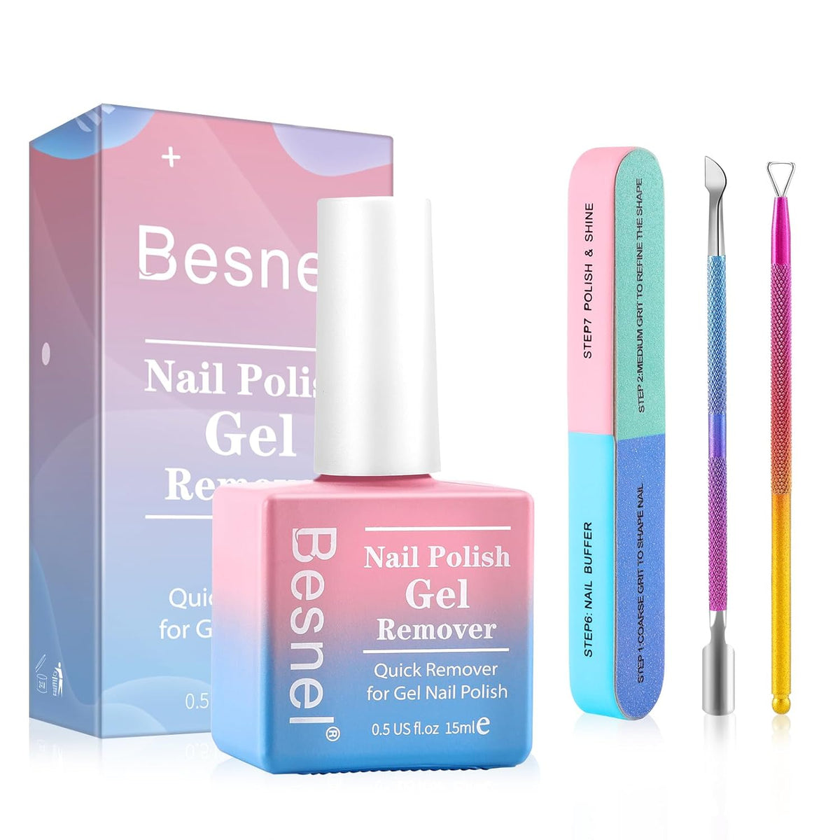 Gel Nail Polish Remover, Professional Gel Polish Remover for Nails Non-Irritating Easily & Quickly