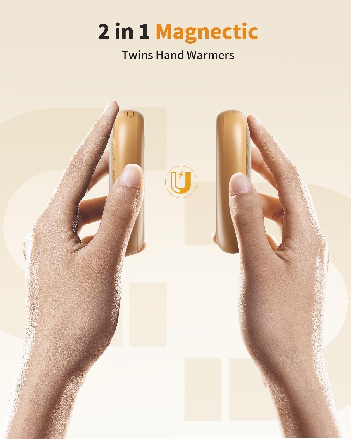 Hand Warmers Rechargeable 2 Pack, AI Temperature Control Electric Handwarmers, Stone Shape Portable