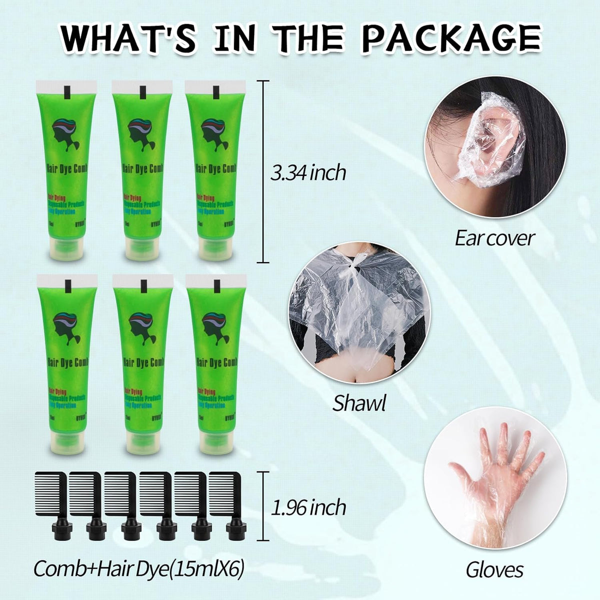 Temporary Green Hair Dye for Kids - Washable Color Suitable for Black & Brown Hair, Halloween Party