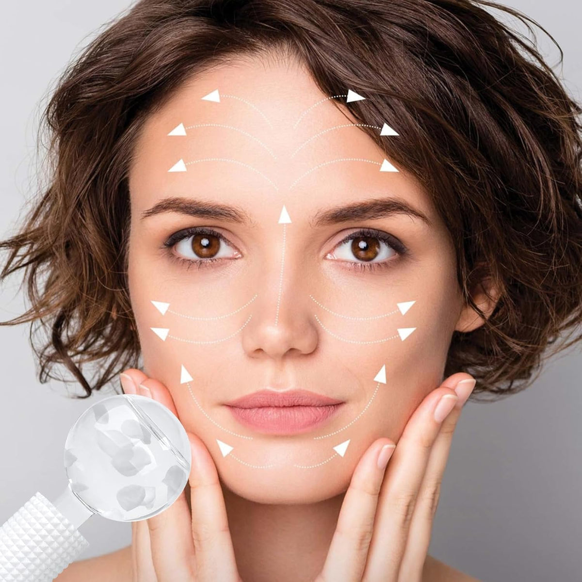 Ice Globes & Ice Roller for Face and Eyes - Facial Massage Tools for Skin Care, Reduce Wrinkles &