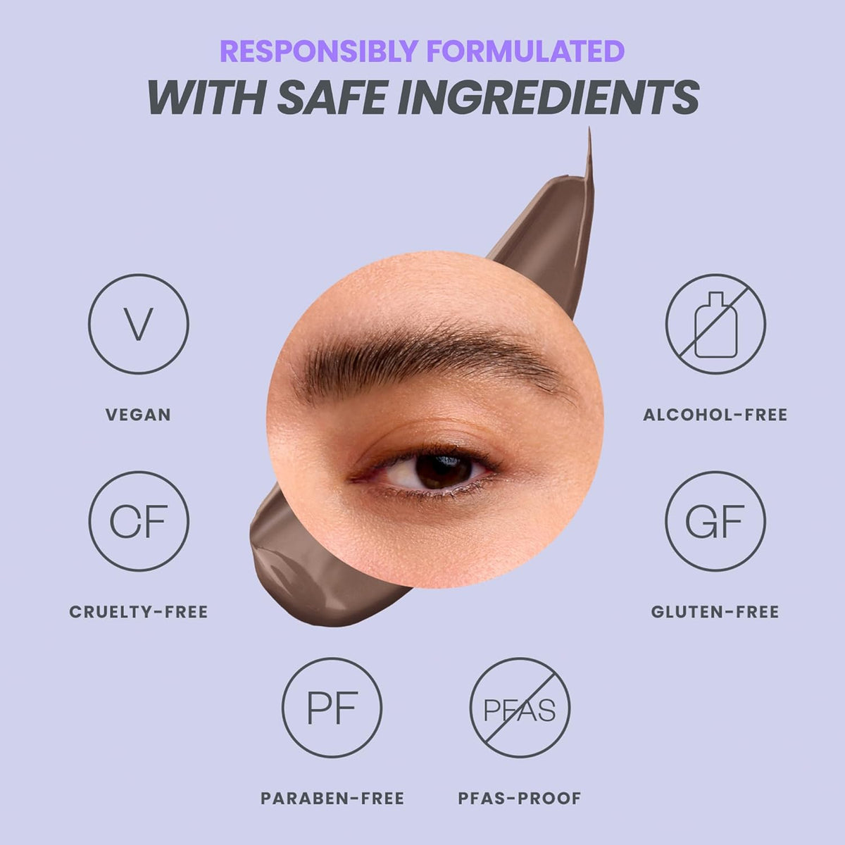 Wonderskin Wonder Blading Brow Stain & Go Masque - Long Lasting Eye Brow Tint, Transfer Proof and