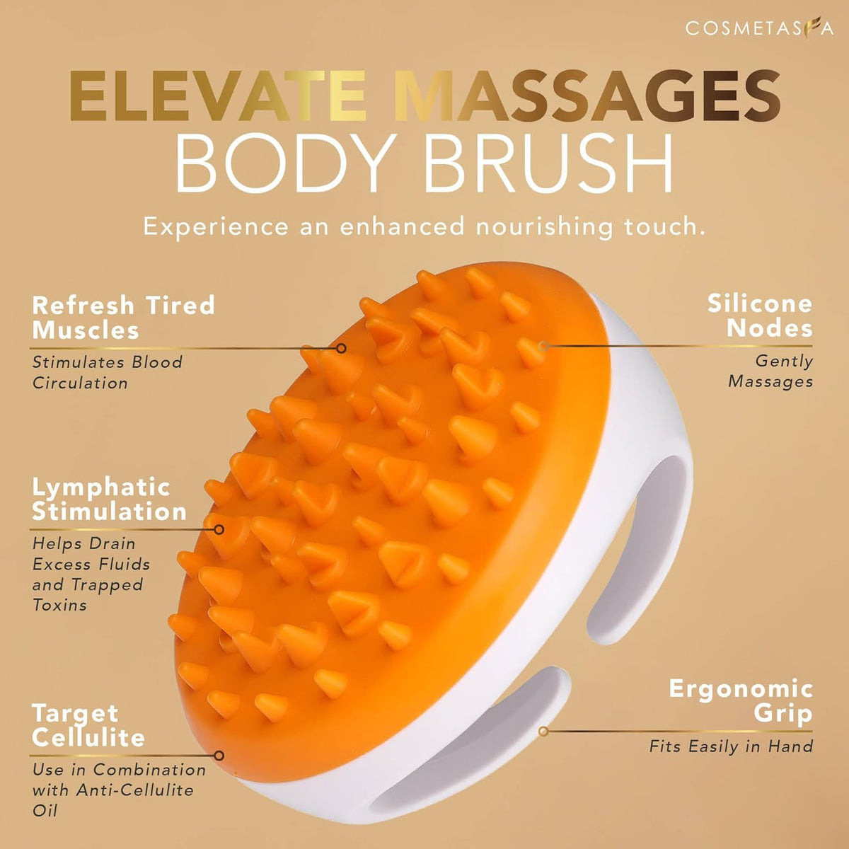 Cellulite Massage Oil, Gel & Mitt - Natural Hot Cream Massage Gel, Oil & Massager - Firm, Tone