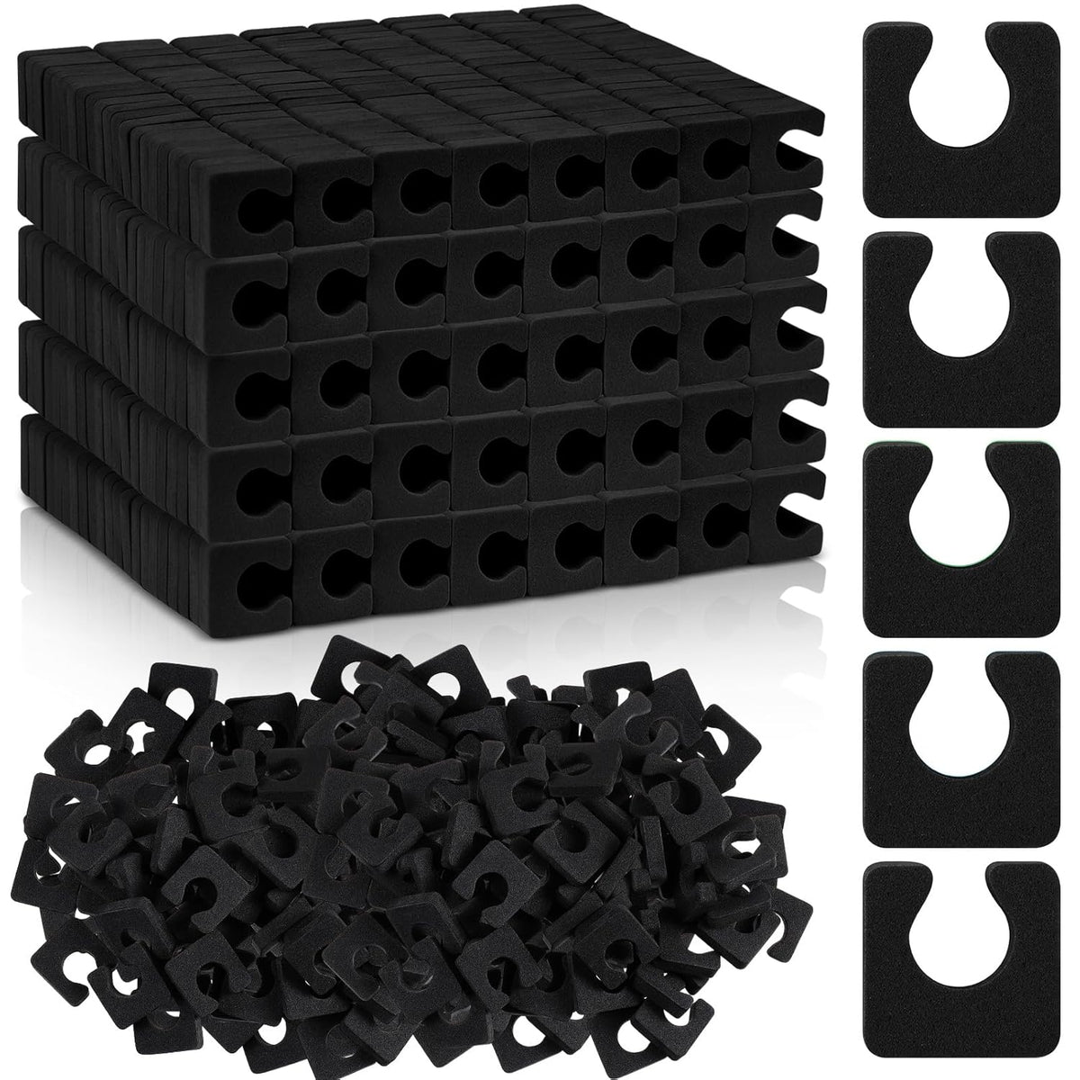 Mumufy 1000 Pcs Individual Pedicure Toe Separators Soft Foam Toe Spacers Comfortable Finger Toe