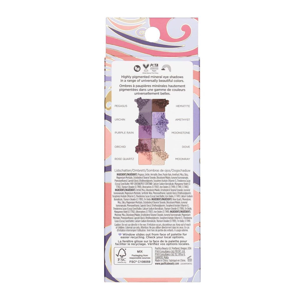 Pacifica Eyeshadow Palette – Purple Nudes Mineral Eyeshadow, Wearable Purple Tones with Matte
