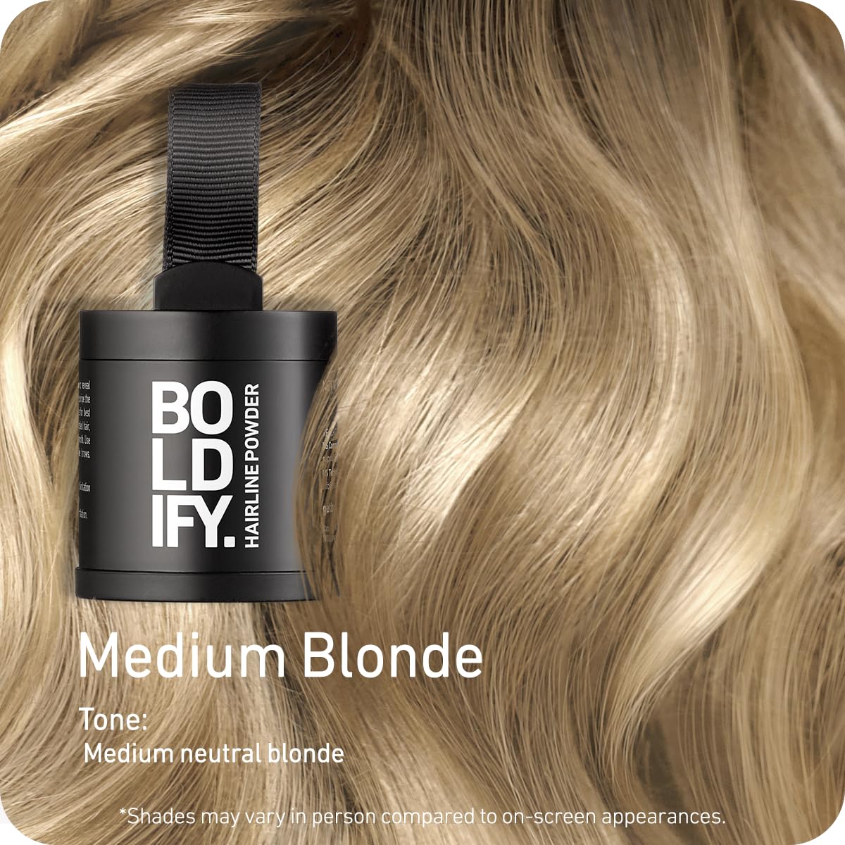 BOLDIFY Hairline Powder (LARGE, 10g) - Root Touch Up Hair Color for Gray Coverage - Bald Spot
