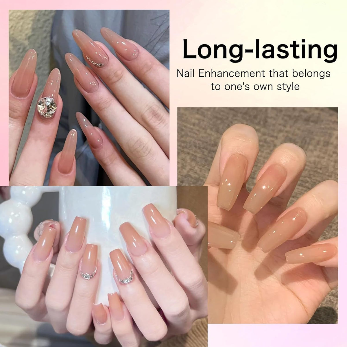 Acrylic Powder for Nail 56g: 2oz Peach Pink Acrylic Powder Large Capacity Professional for 3D Art