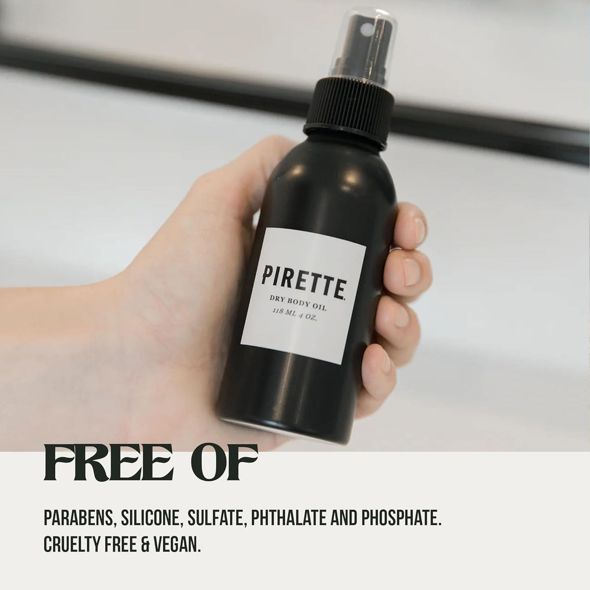 PIRETTE Dry Body Oil, Women’s Beach Inspired Hydrating Mist for Hair & Body, with Coconut Oil &