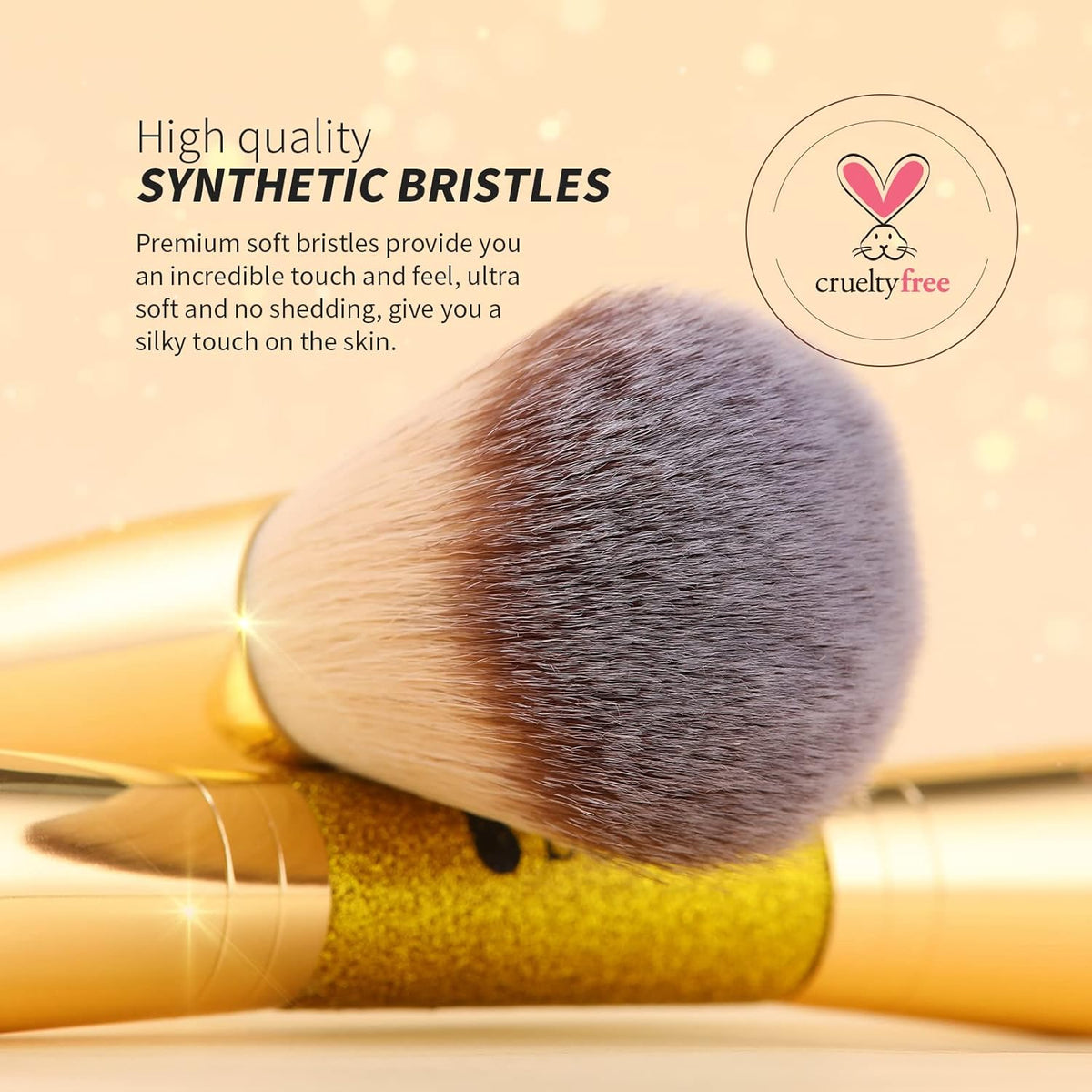 DUcare Foundation Powder Brush Double Ended Blush Makeup Brushes, Duo Bronzer Blush ideal for cream