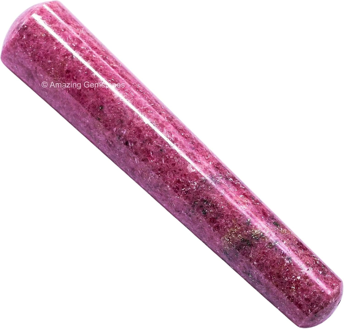 Amazing Gemstone Rhodonite Crystal Wand Massage Stick - Pelvic Wand Gua Sha for Adults - Crystals