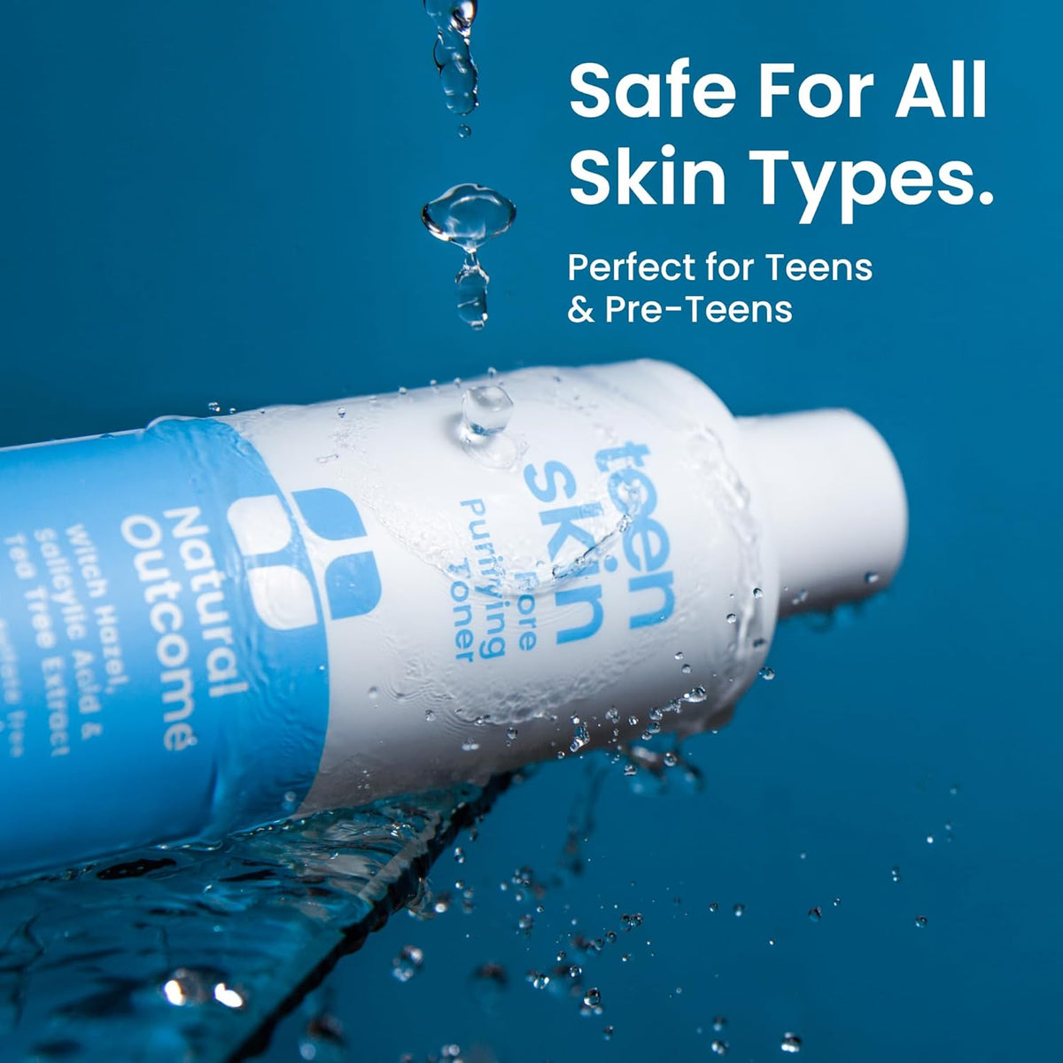 Acne Clarifying Face Toner for Teens by Natural Outcome Skin Care - Salicylic Acid Facial