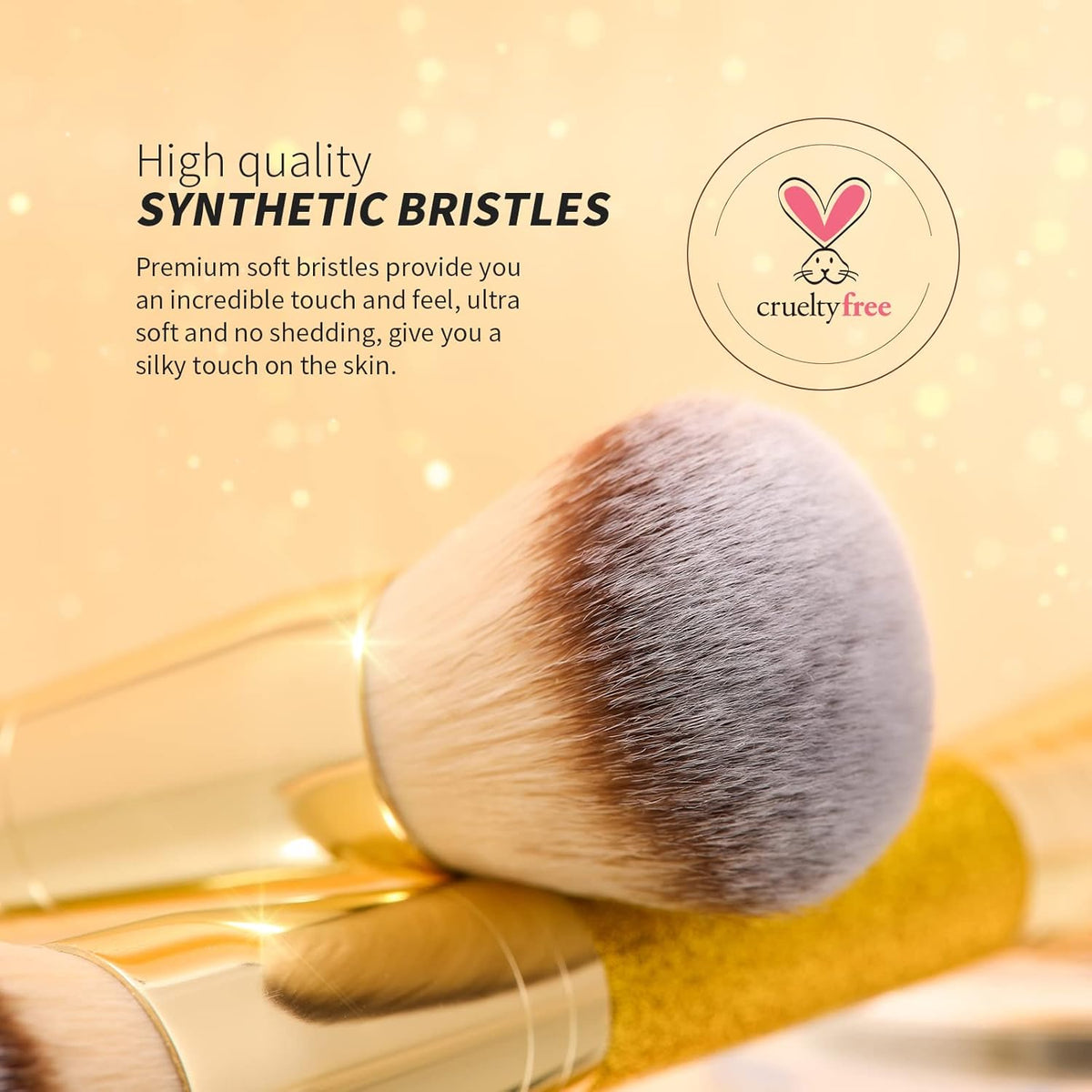 DUcare Powder Concealer Brush Foundation Makeup Brushes Double Ended Perfect for Rounded Taperd
