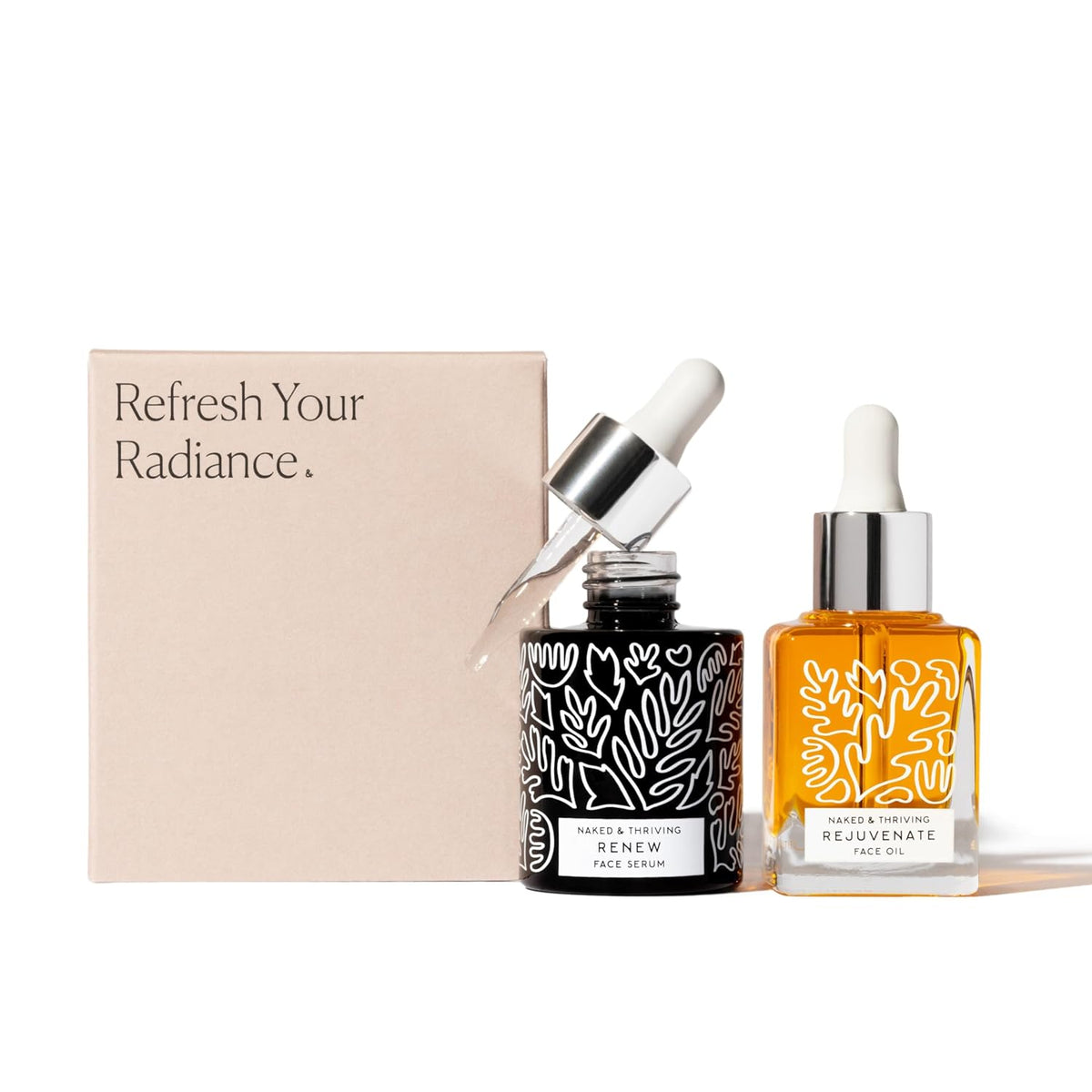 Naked & Thriving The Night Set | Renew Resurfacing Night Serum (30 mL) + Rejuvenate Restorative