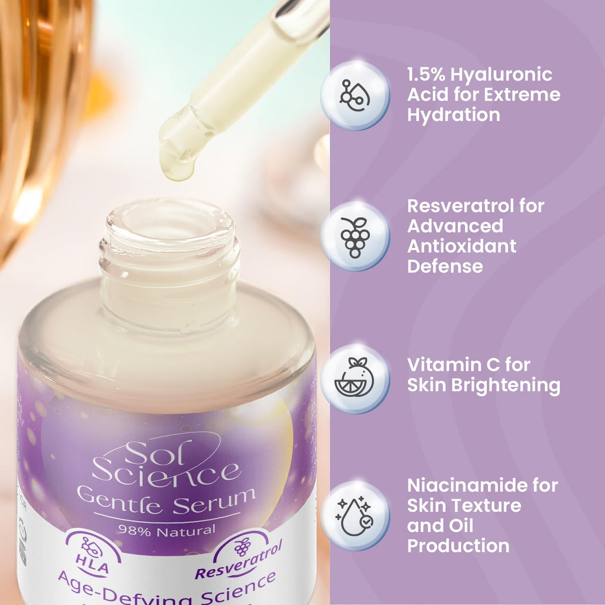 Gentle Hydration Serum - Lightweight & Moisturizing for Sensitive Skin with Hyaluronic Acid