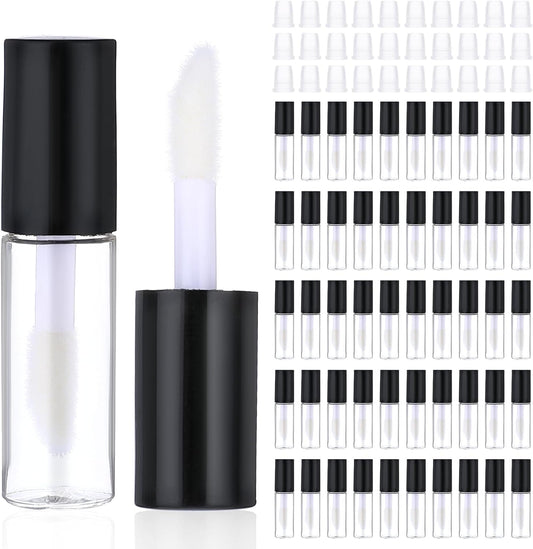 100 Pcs Mini Lip Gloss Tubes, Refillable Lip Balm Bottle Transparent Empty Containers Travel