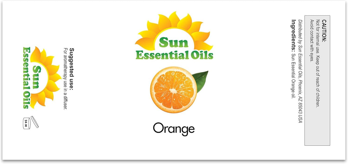Sun Essential Oils - Sweet Orange Essential Oil 16 oz for Diffusers, Hair, Skin Care, Aromatherapy