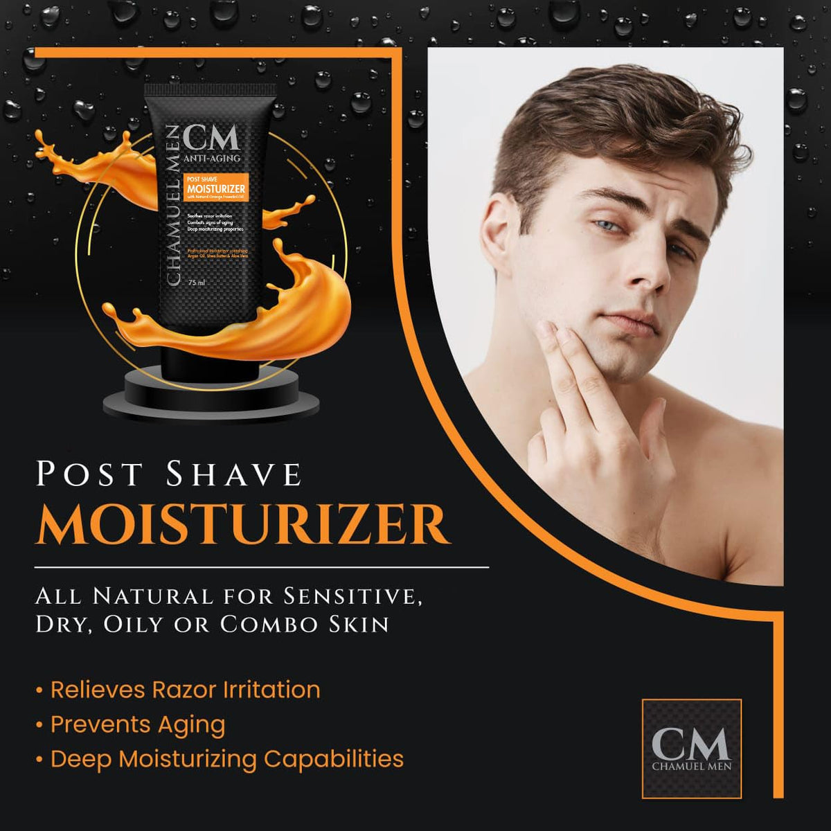 Anti Aging Daily Aftershave for Men - All Natural Mens Face Cream and Moisturizer with Argan, Shea