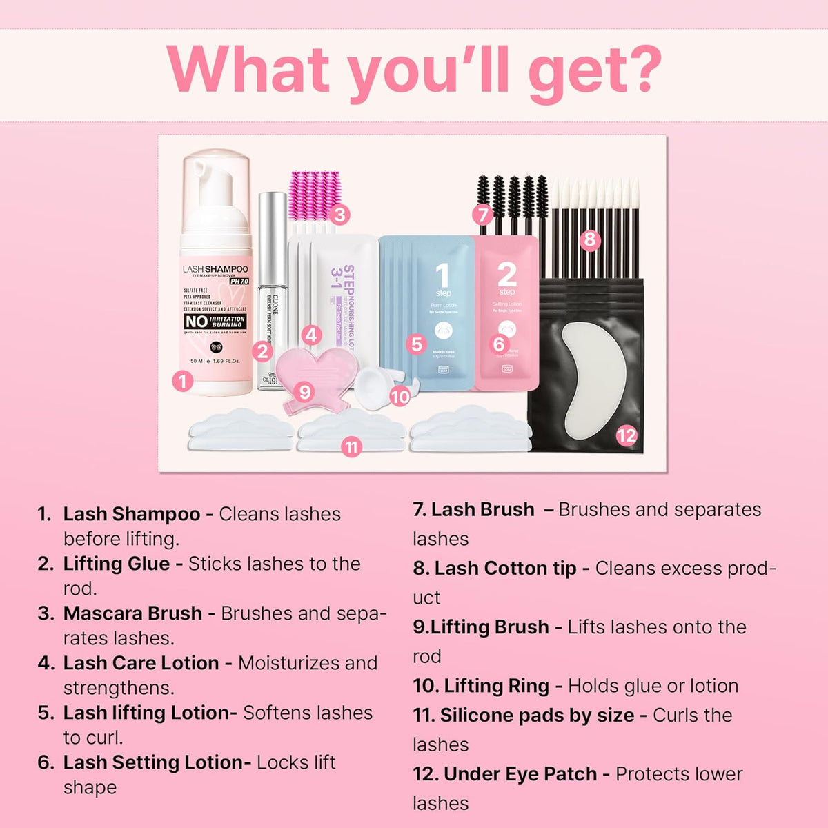 Korean Lash Lift Kit - Eye Brow Lamination Kit Eyelash Perm Kit Eyelash Lift Kit Lash Perm Eyebrow