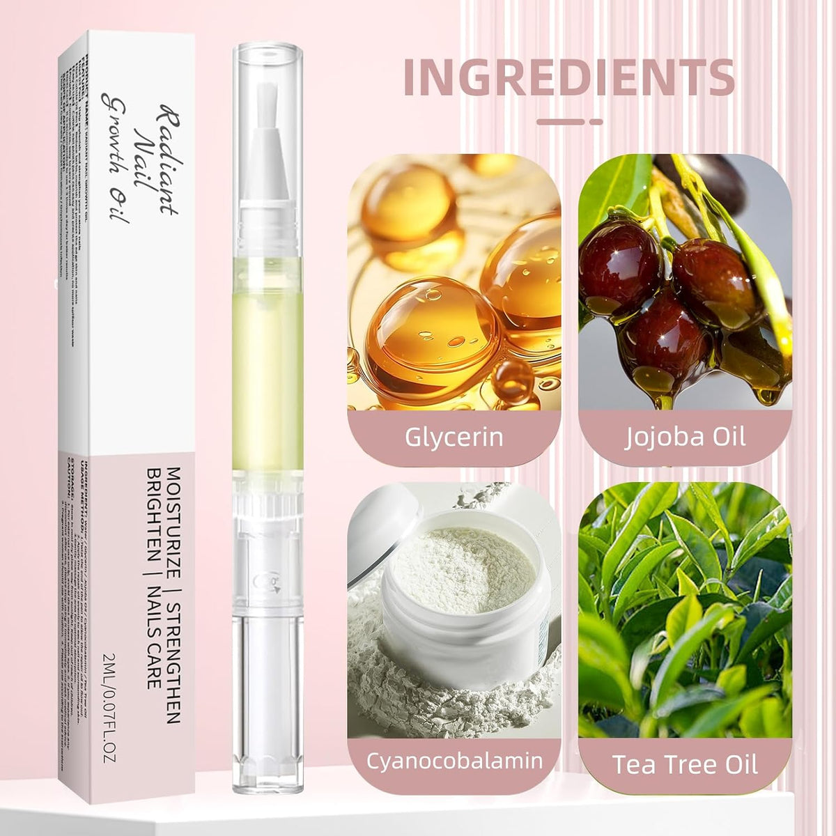 Rejuvenation Nail Growth Pen,Radiant Nail Growth & Strengthening Oil Pen with Cuticle Care and