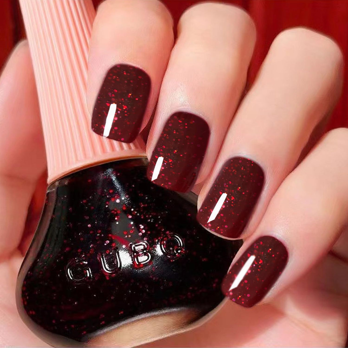 Major Dijit Quick Dry Nail Polish Rose Red Summer Nail Lacquer for Nail Art Regular Nail Polish