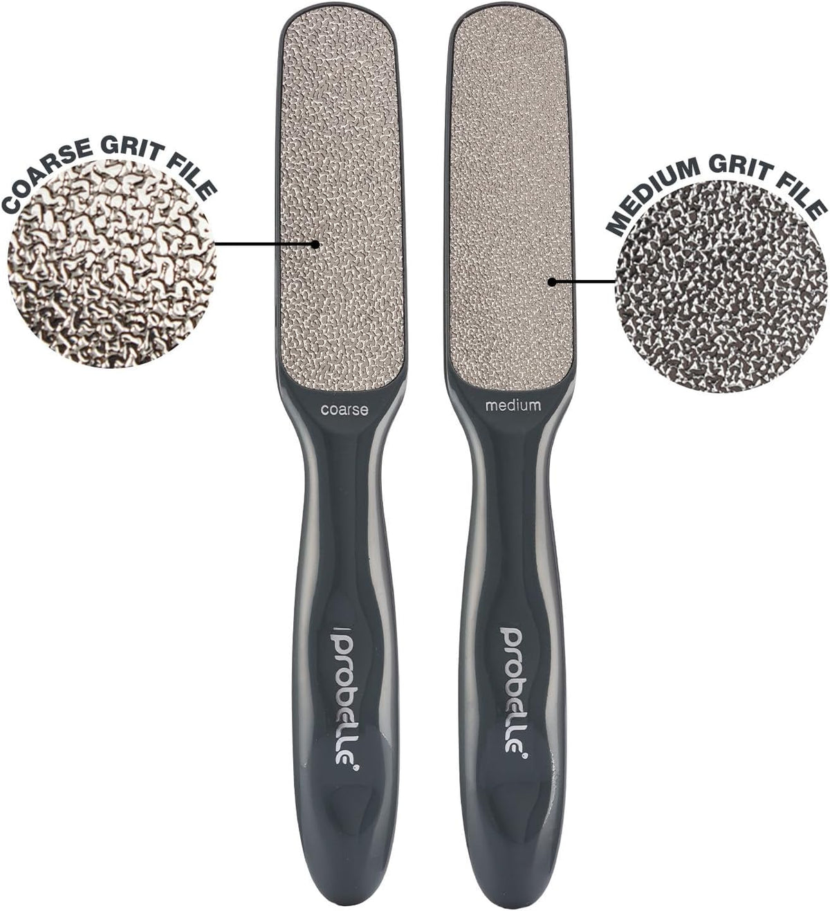 Probelle Double Sided Multidirectional Nickel Foot File Callus Remover - Immediately Reduces