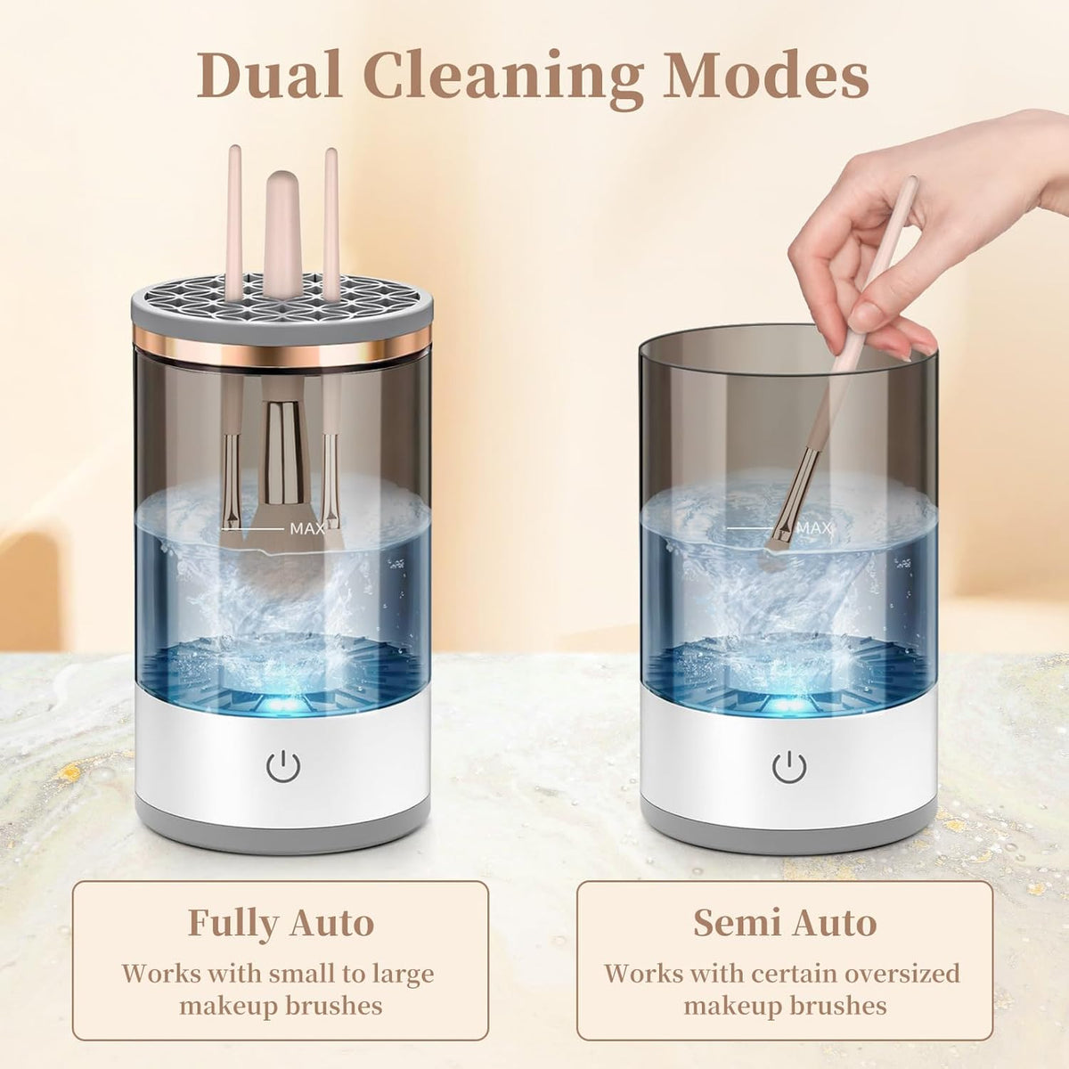 Electric Makeup Brush Cleaner, Quick Efficient Machine for Deep Cleaning All Types of Brushes