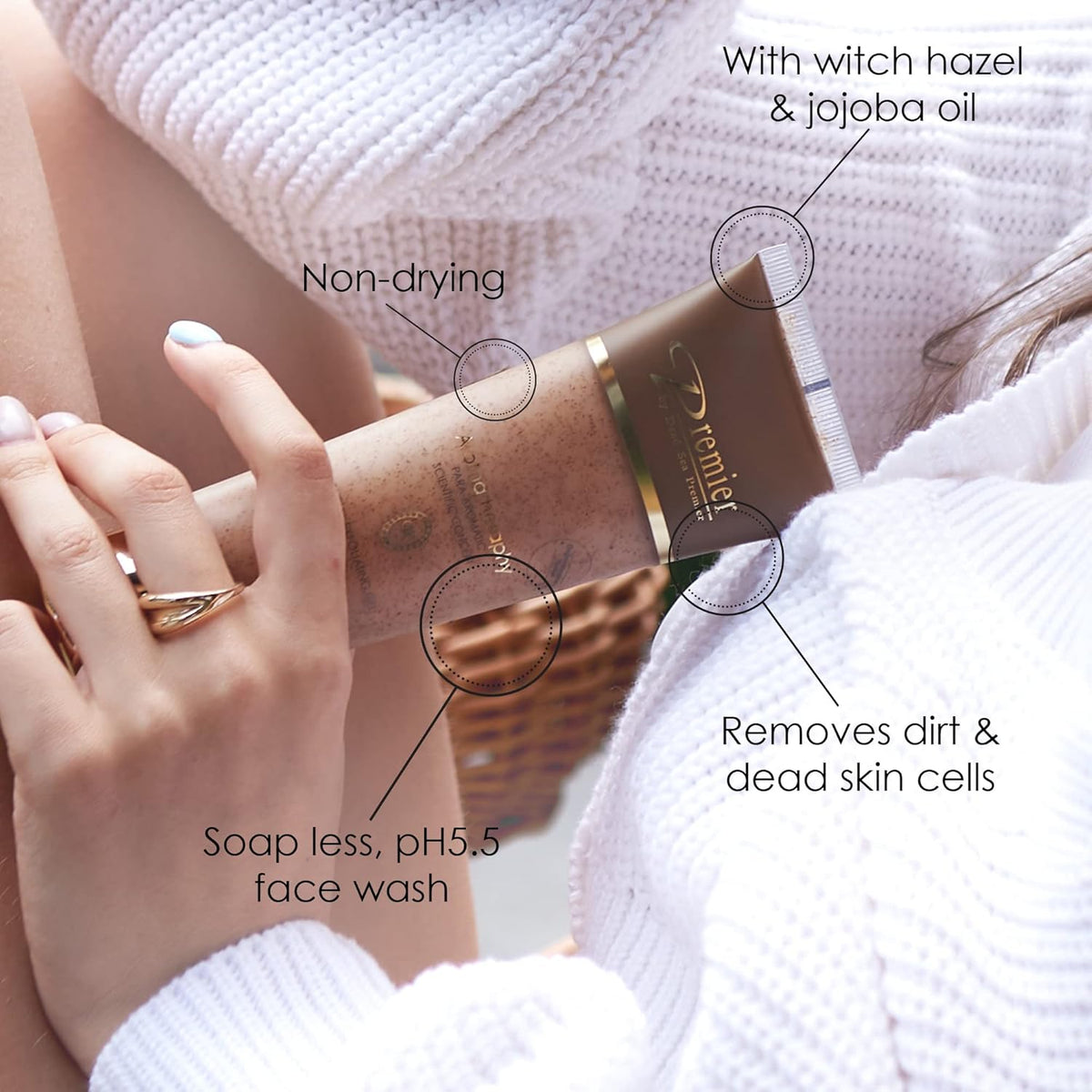 Premier Dead Sea Classic Para-Pharmaceutical Exfoliating Cleansing, Micro Grains Face Facial Gel