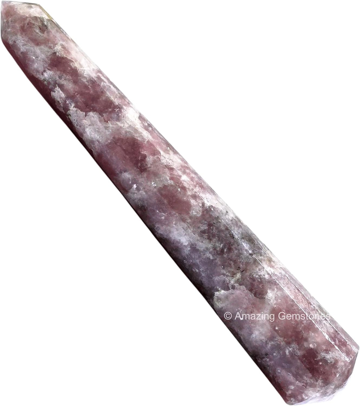 Amazing Gemstone Lepidolite Crystal Wand Massage Stick - Pelvic Wand Gua Sha for Adults - Crystals