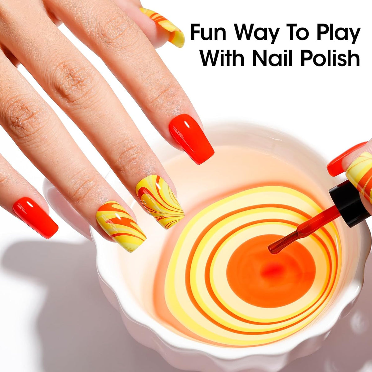 GELLEN Bright Neon Nail Polish Set, Quick Air Dry Regular Nail Polish Vibrant Rainbow 12 Colors Set