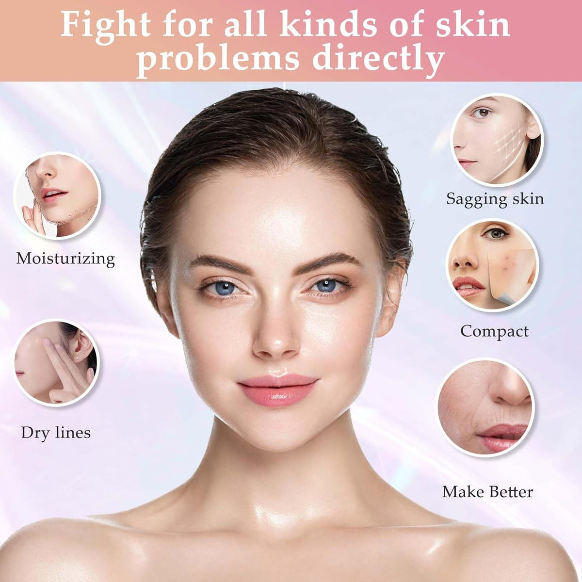 Facial and Neck Massager, Lymphatic Drainage Facial Massager Designed Specifically for The Face and