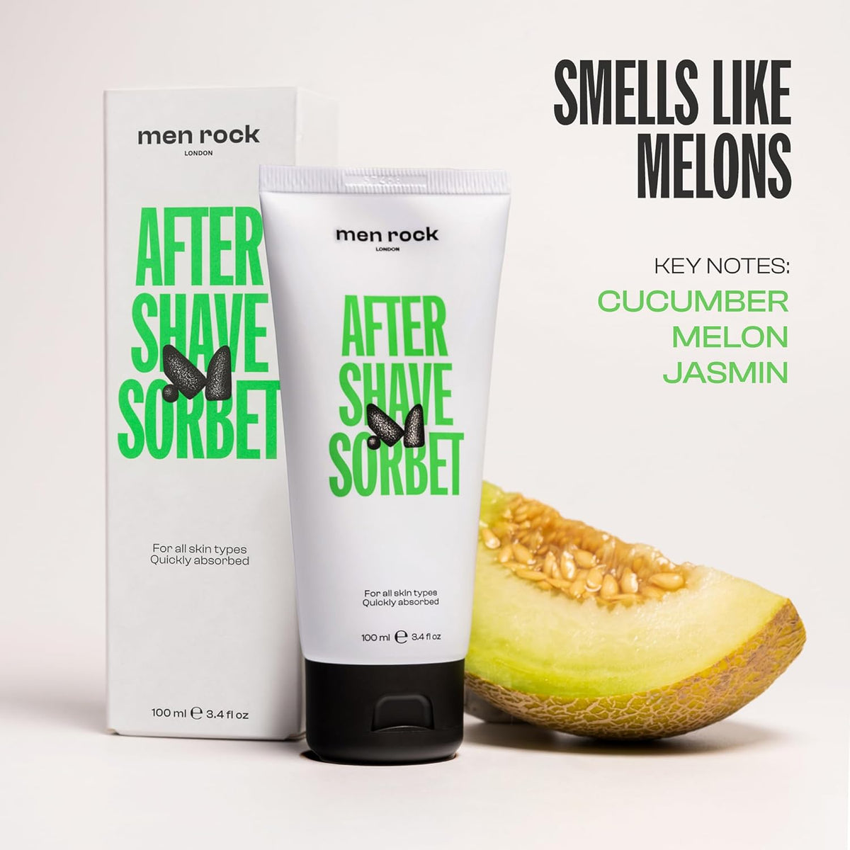 Men Rock After Shave Sorbet - Face Moisturizer - Soothing Aftershave for Men - Mens Skincare