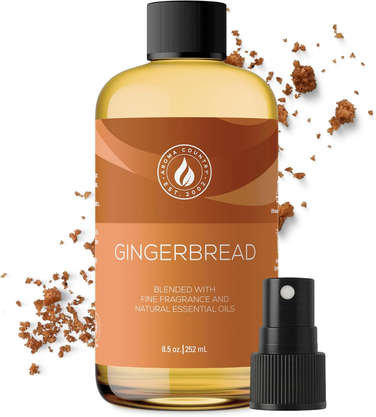 Aroma Country Gingerbread Diffuser Oil - Luxury Essential Oils for Diffuser Refill & Air Freshener