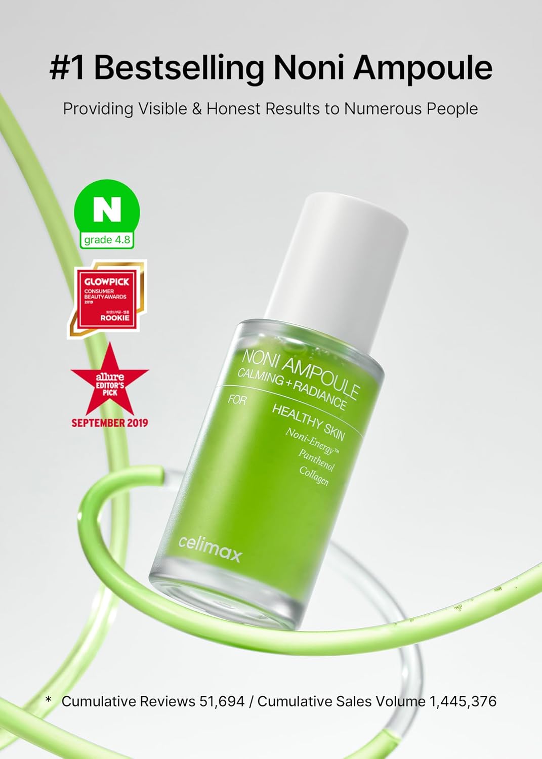 celimax Noni Energy Ampoule 50ml | with Noni Extract, Hydrating, Moisturizing & Soothing Serum for
