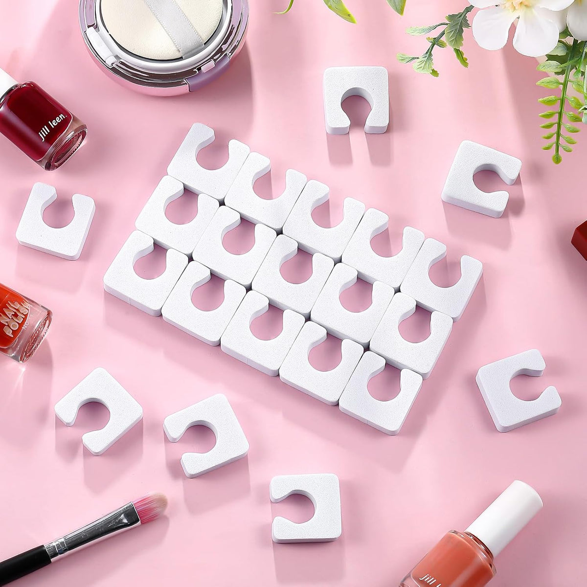 Mumufy 1000 Pcs Individual Pedicure Toe Separators Soft Foam Toe Spacers Comfortable Finger Toe
