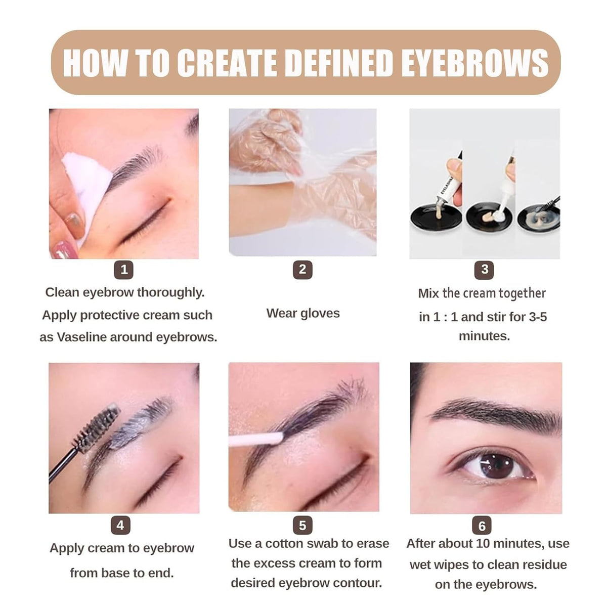 Lash Color Kit, Professional Natural Black Eyelash & Eyebrow Color Kit Lasting for 6 Weeks