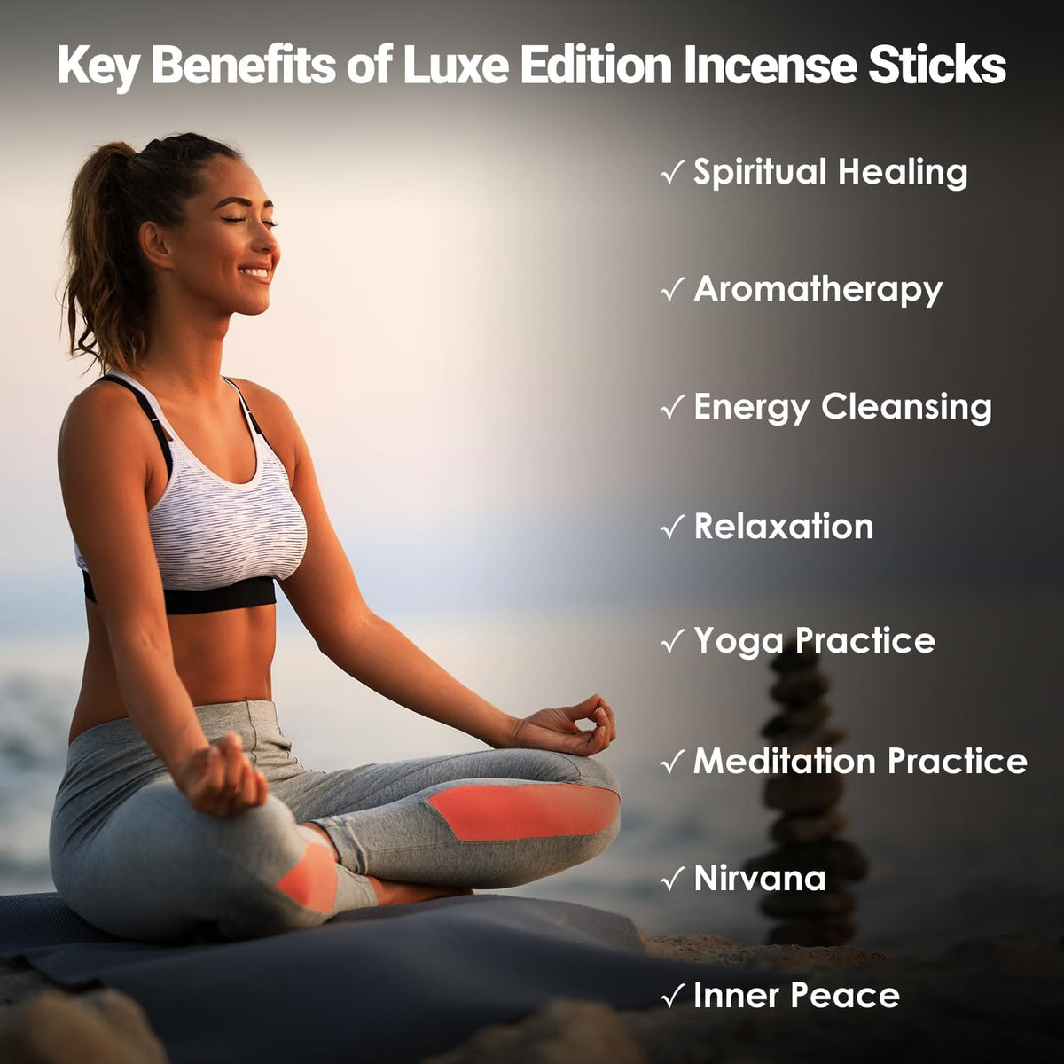 Luxe Incense Sticks Set – 175 Hand-Rolled Natural Incense with Holder | 7 Fragrances: Lavender