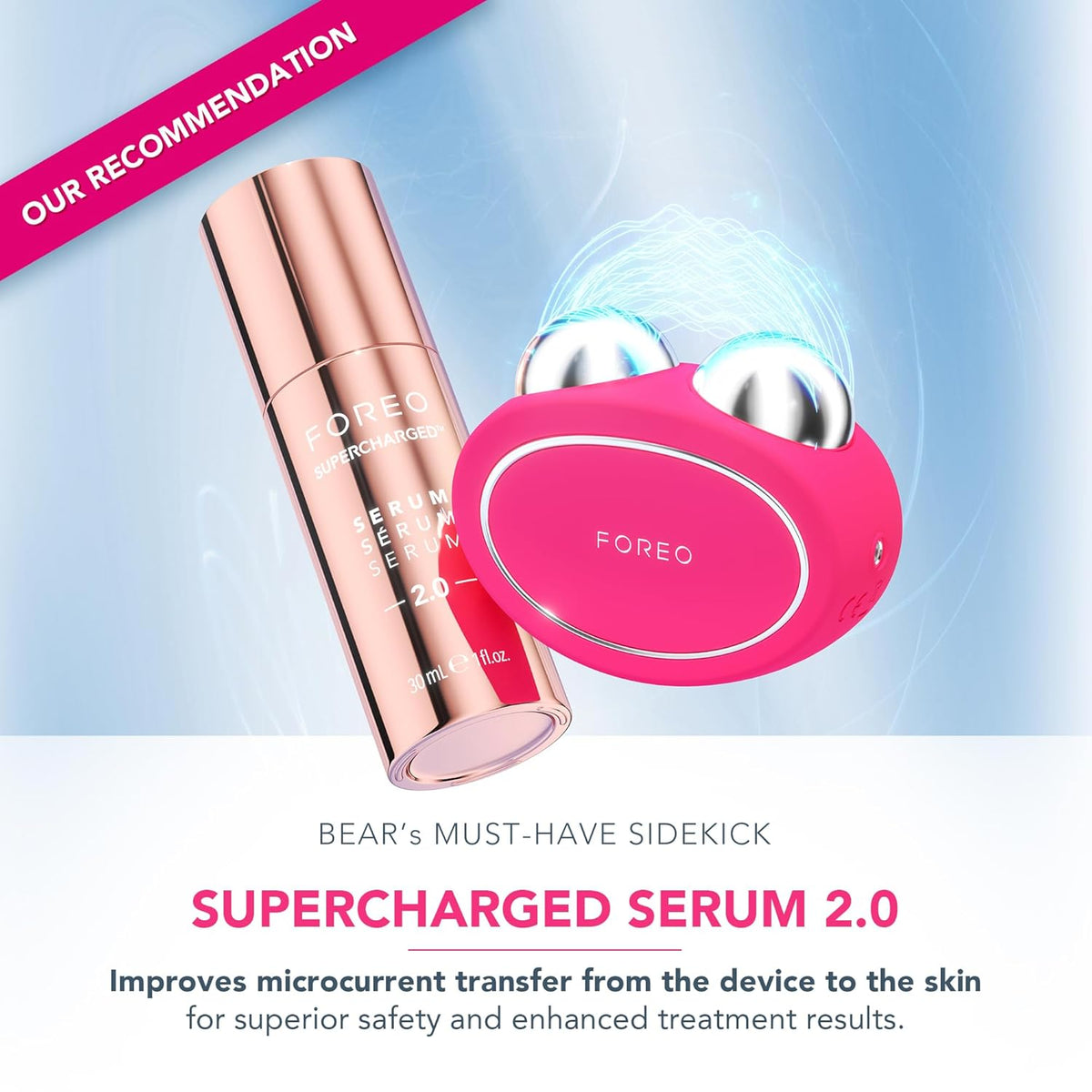 FOREO Bear 2 Advanced Toning Microcurrent Facial Device -Face Sculpting Tool - Firm & Contour