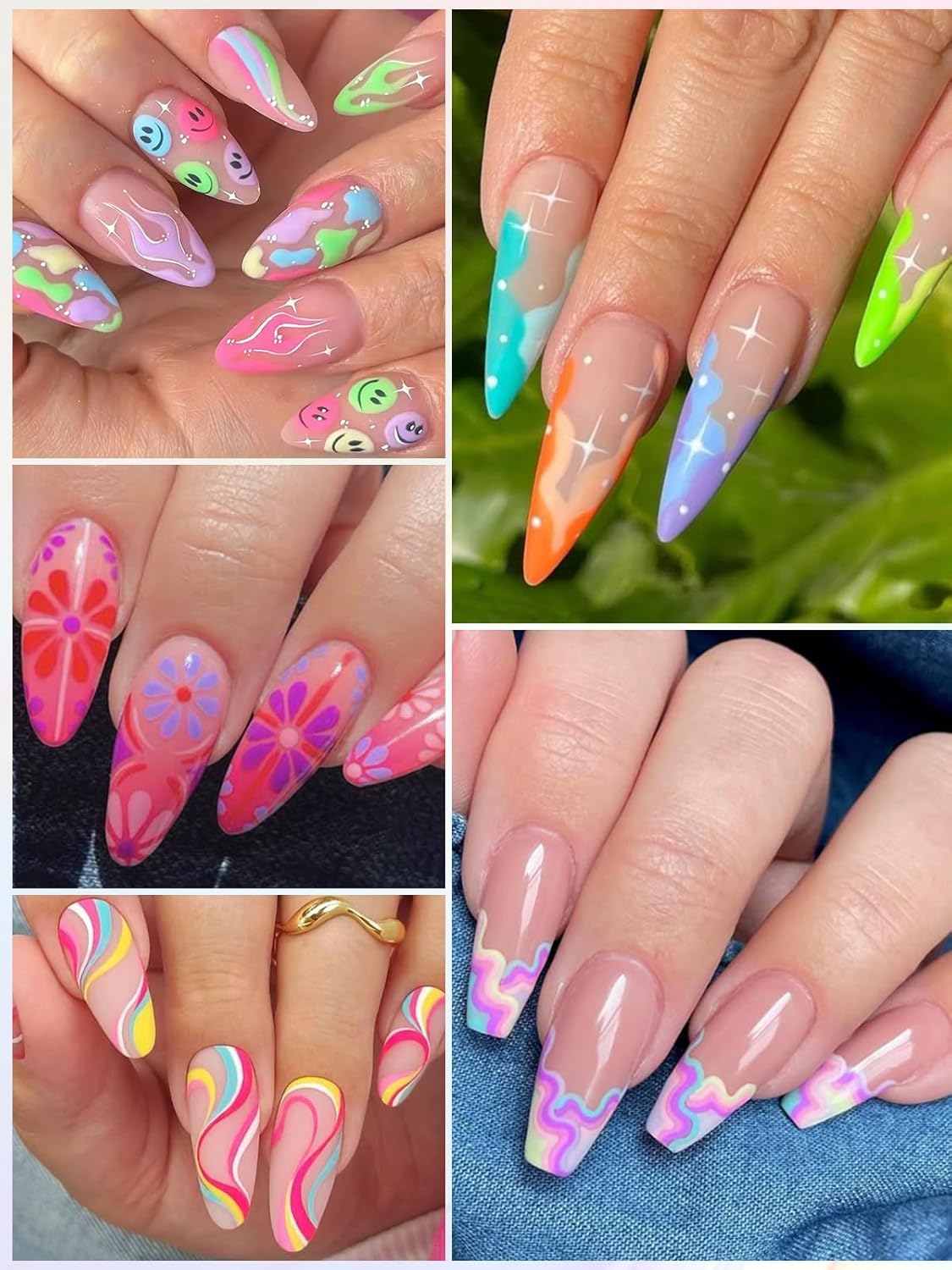 EBANKU 12 Colors Nail Art Pens Acrylic Paint Marker, Nail Polish Pens Quick Drying 0.7MM 3D Acrylic