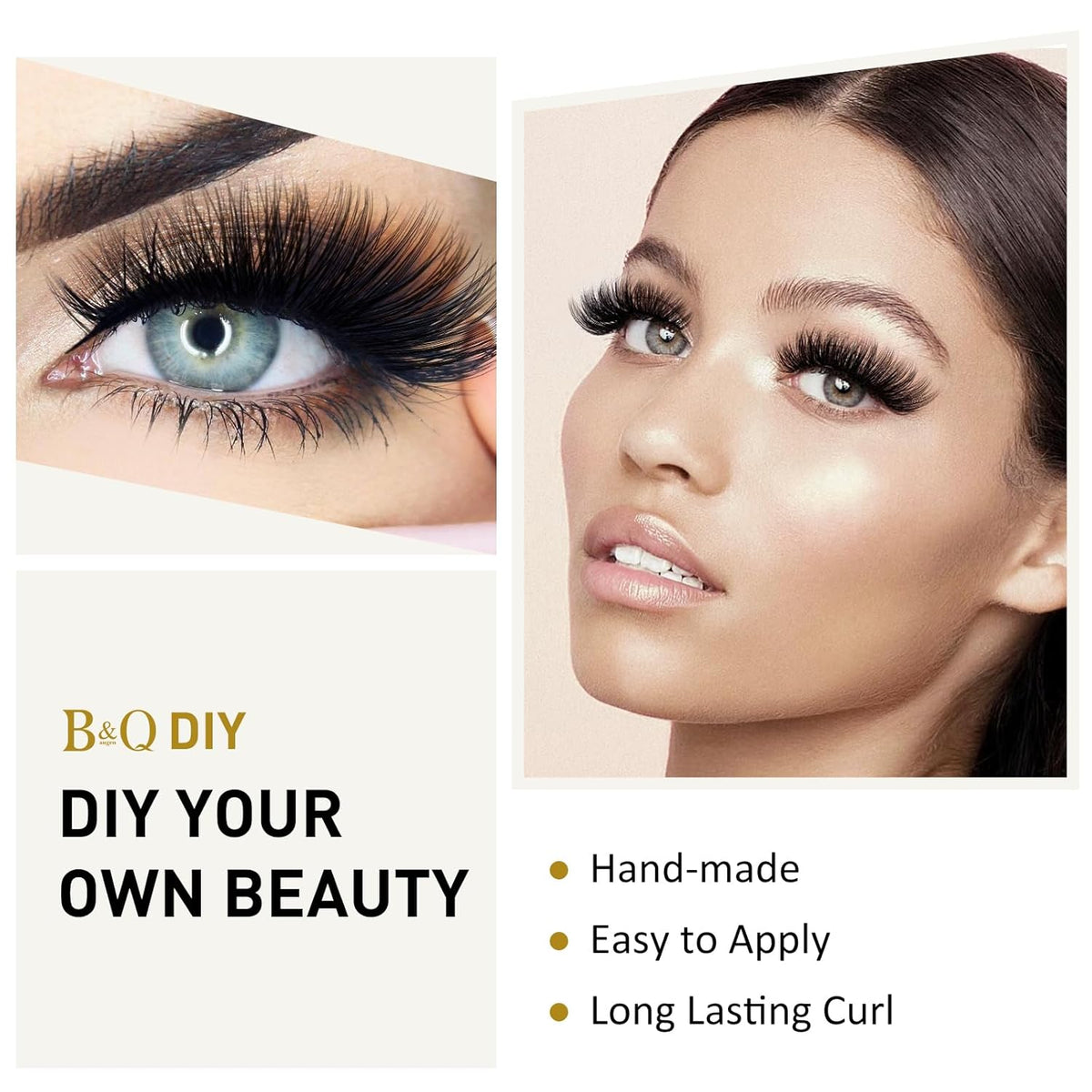 Lash Clusters B02 D Curl 14mm DIY Eyelash Extensions C D Curl B&Qaugen Mega Volume Individual