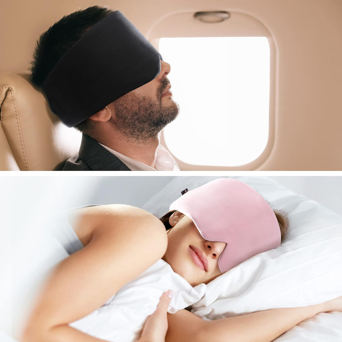 FRESHME Cotton Sleep Mask Blackout - Handmade Eye Mask for Sleeping Eye Shade Cover Sleep Mask for