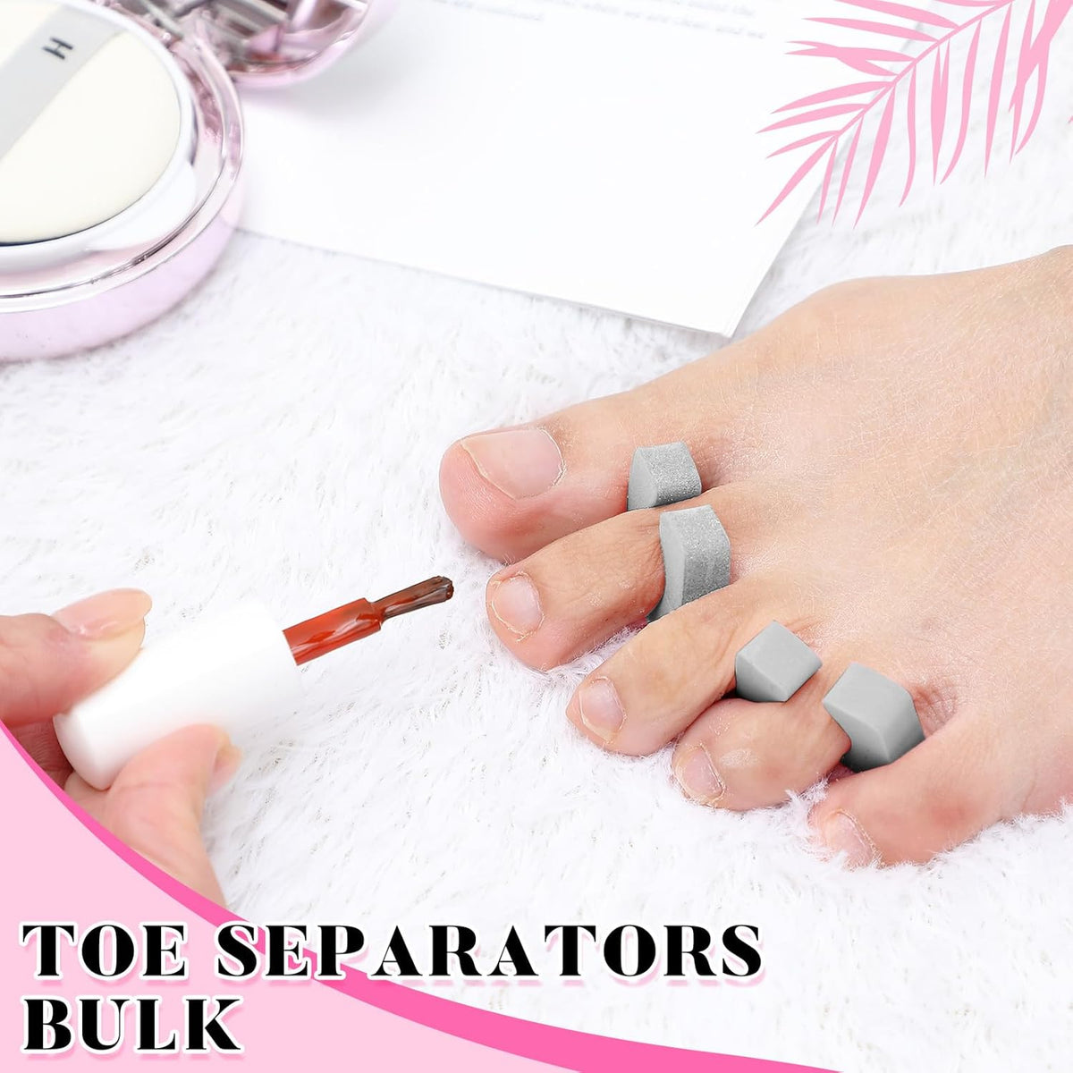 Mumufy 1000 Pcs Individual Pedicure Toe Separators Soft Foam Toe Spacers Comfortable Finger Toe