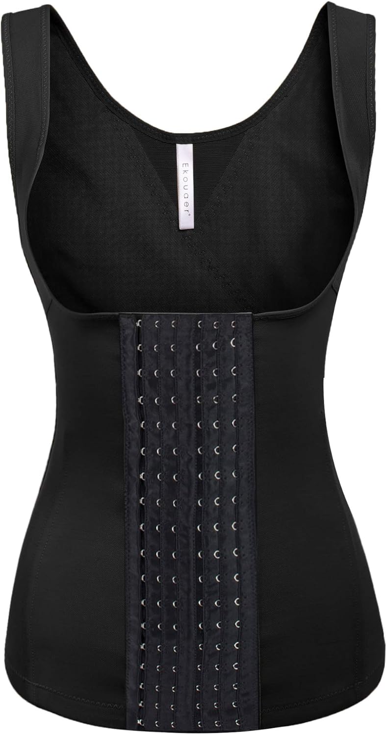 Evanhome Women's Waist Trainer Cincher Underbust Corset Vest Steel Boned Hourglass Body Shaper With