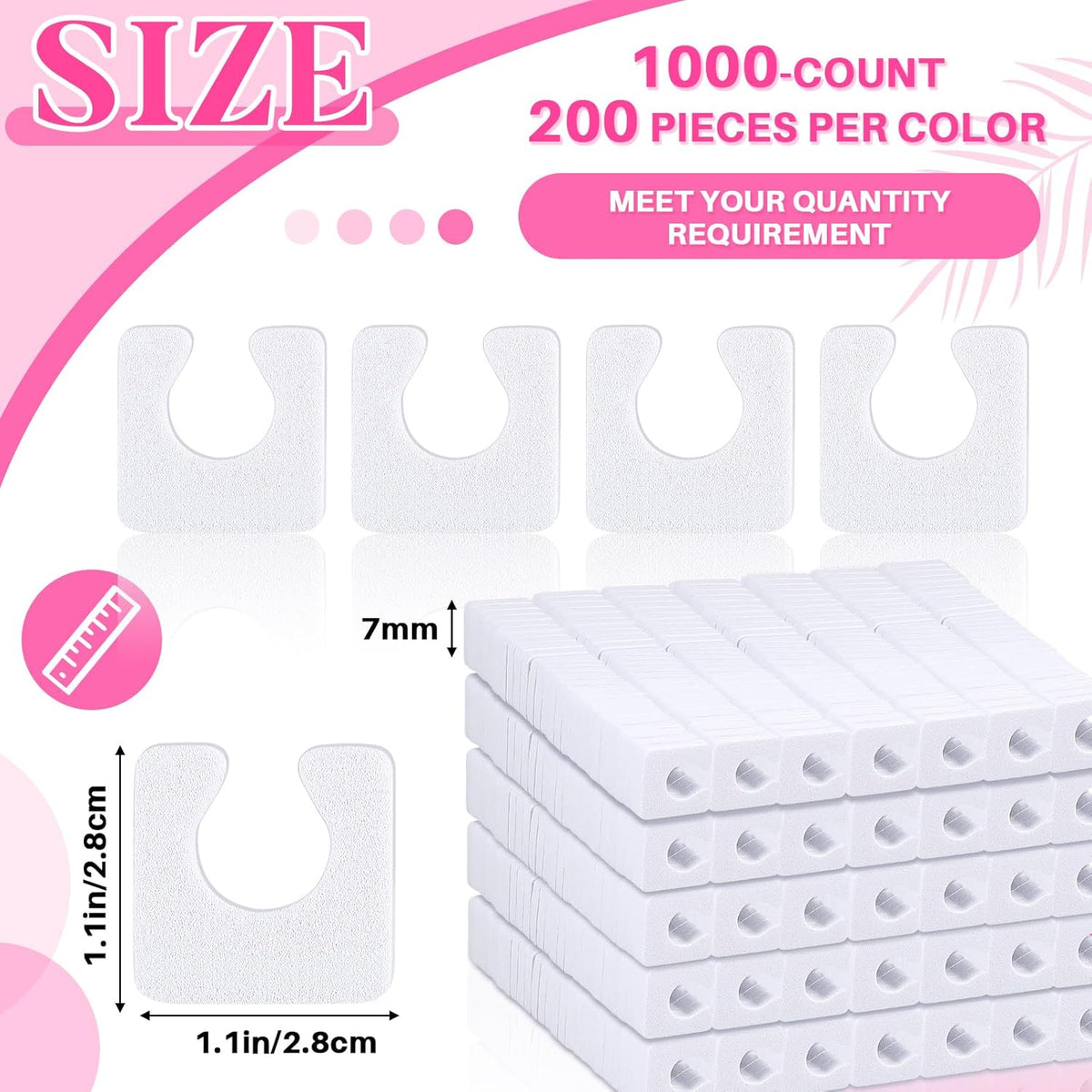 Mumufy 1000 Pcs Individual Pedicure Toe Separators Soft Foam Toe Spacers Comfortable Finger Toe