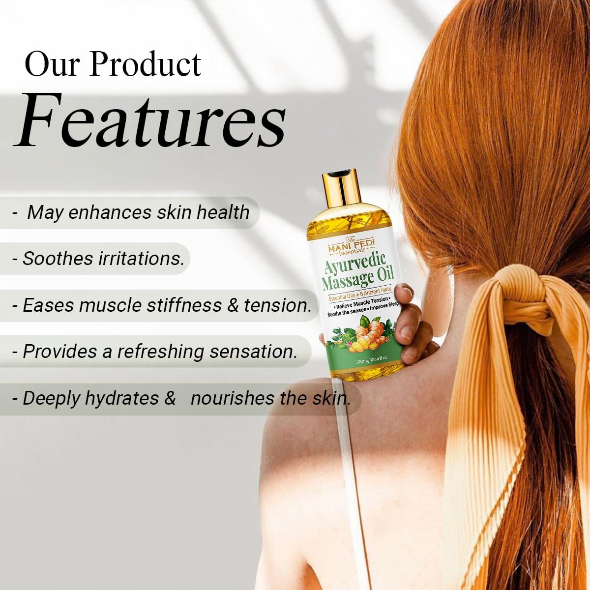 Ayurvedic Massage Oil enriched with Clove, Almond, Lemongrass & Lavender Oils & 6 Ancient Herbs.