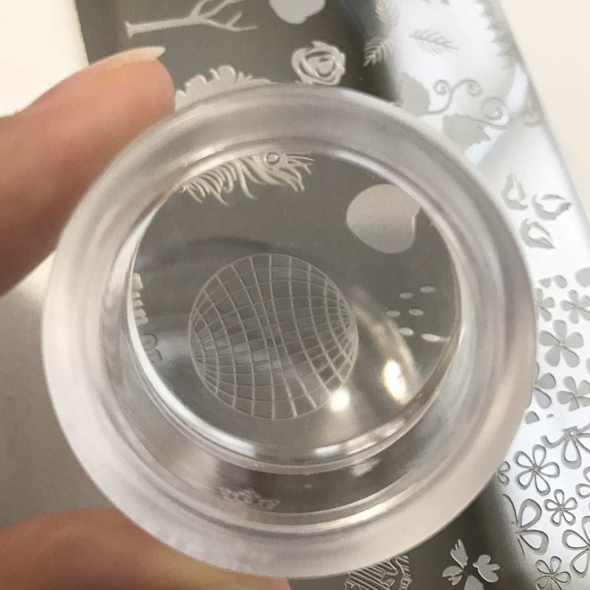 PUEEN 35mm HD Chunky Transparent Soft Stamper and Scraper Set - Nail Art - Stamping Tools - CLEAR