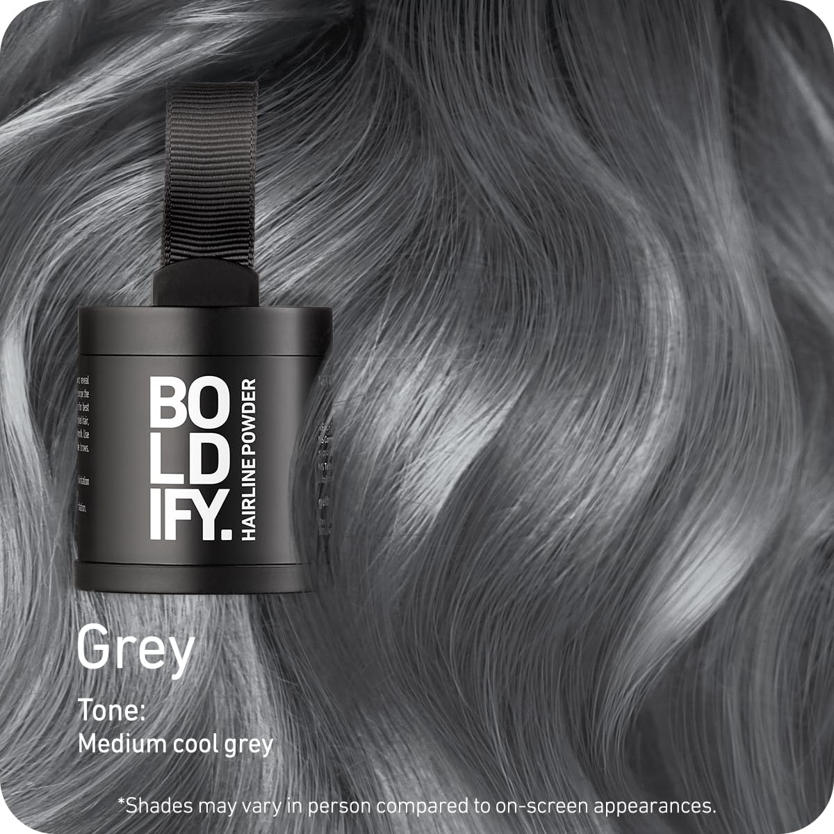 BOLDIFY Hairline Powder (LARGE, 10g) - Root Touch Up Hair Color for Gray Coverage - Bald Spot