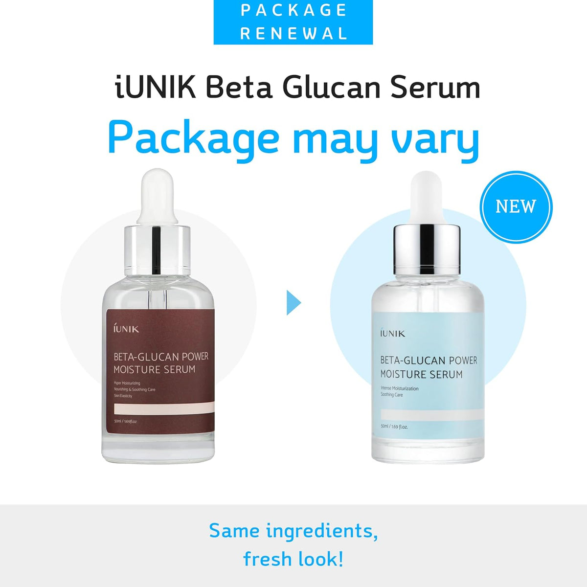 IUNIK Beta-Glucan Power Deep Moisture Vegan Serum Intense Hydration Mushroom Yeast Extracts
