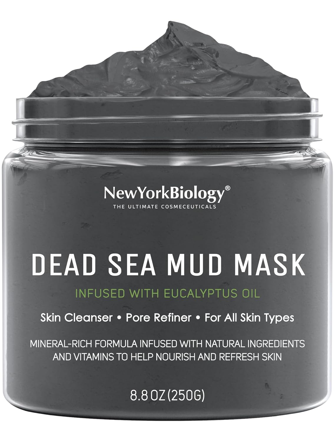 New York Biology Dead Sea Mud Mask for Face and Body | with Eucalyptus | Spa Quality Pore Refiner