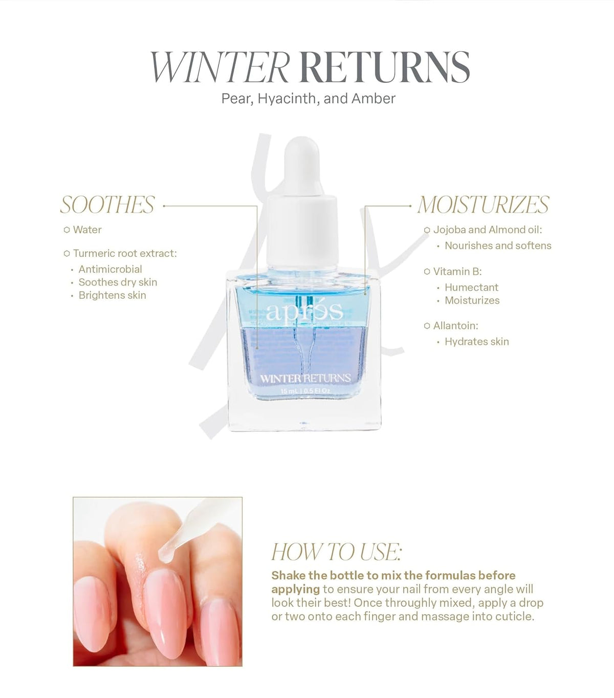 Apres Light & Shadow Cuticle Serum, Nourishing Blend of Almond and Jojoba Oil, Vitamin B and