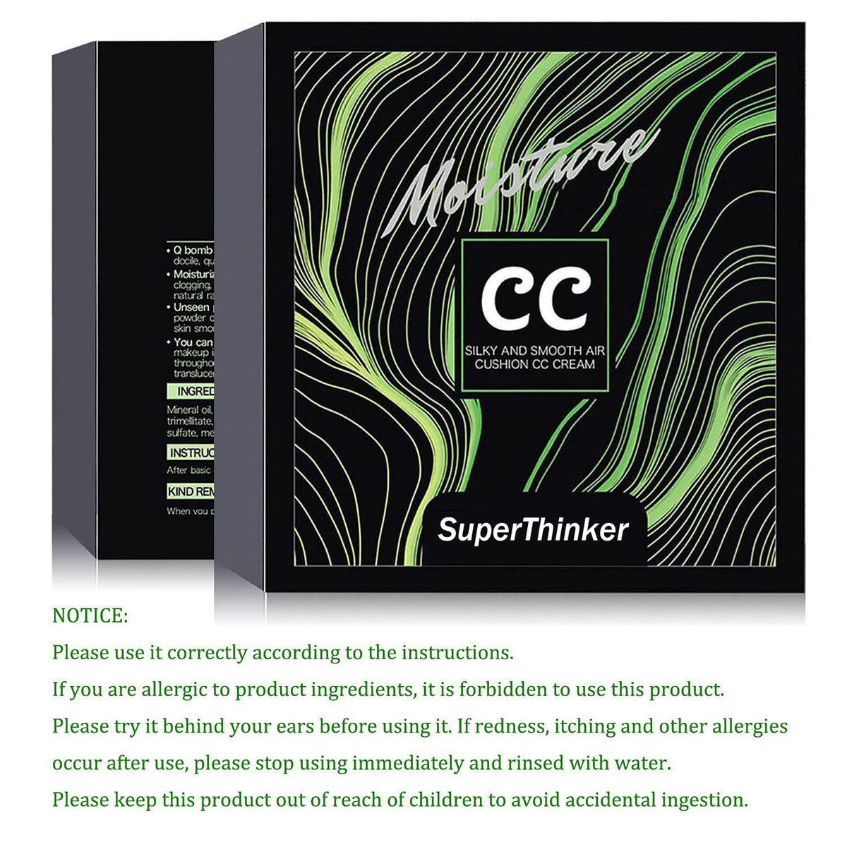 Air Cushion CC Cream Mushroom Head Foundation, Moisturizing BB Cream Makeup Long Lasting Matte